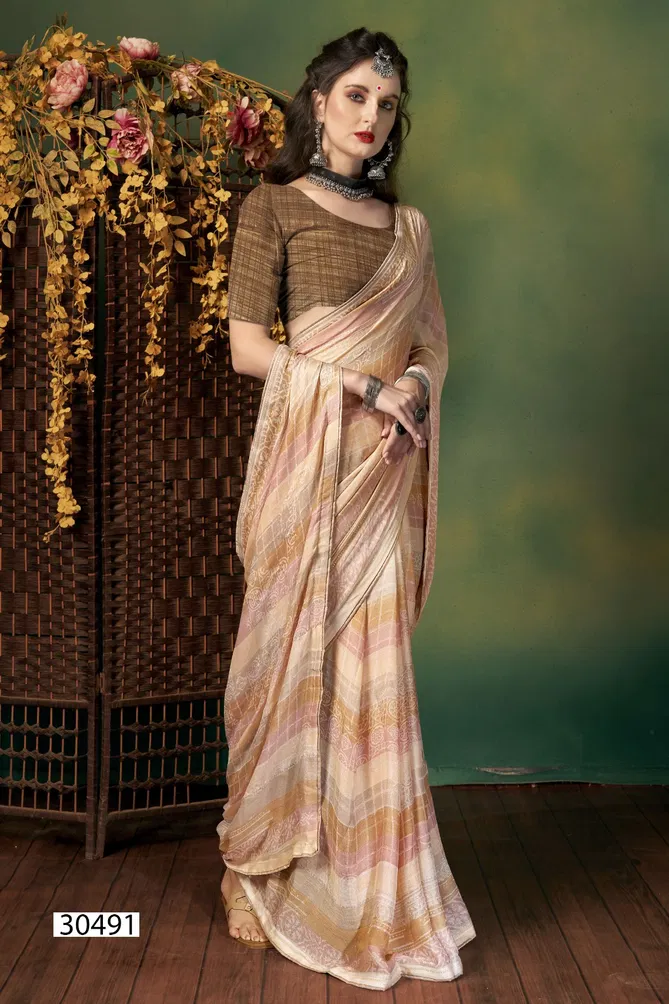 Iksha By Vallabhi Printed Georgette Daily Wear Sarees Exporters In India